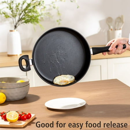Mainstays 4-Quart Non-Stick Jumbo Cooker with Glass Lid, Black