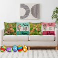 thumbnail image 2 of Easter Throw Pillow Covers 20x20 Set of 4,Rabbit Flower Cross Blessing Cushion Case Spring Easter Rabbit Bunny Eggs Hunt Cushion Covers for Couch Sofa Home Outdoor Decorative 20inches, 2 of 6