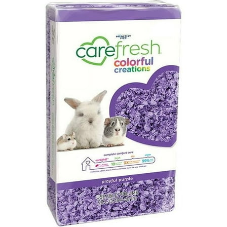 Carefresh Natural Soft Paper Fiber, Small Pet Bedding, Purple, 23L