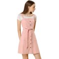 thumbnail image 1 of INSPIRE CHIC Women's Classic Adjustable Strap A-Line Overall Denim Dress, 1 of 6