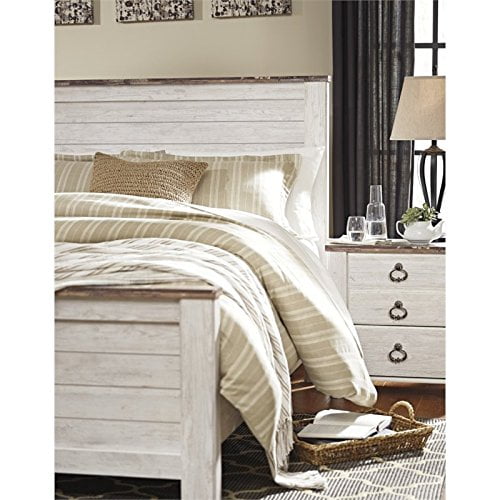 Ashley Willowton Queen Panel Bed In Whitewash Com Ashley Willowton Queen Panel Bed In, Willowton Queen Panel Bed