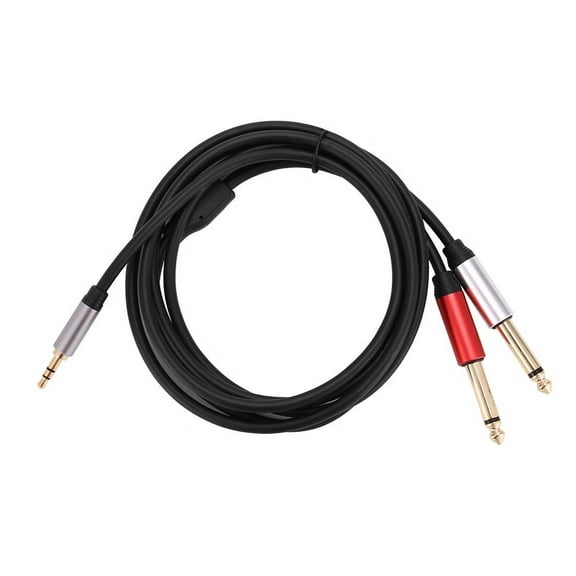 3.5mm to Dual 6.5mm Adapter Jack Audio Cable 3.5 6.5 AUX Cord Splitter for Guitar Mixer Amplifier