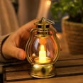 thumbnail image 6 of Mini Vintage LED Table Lamp, Battery Operated Plastic Night Light with Handle, for Holiday Shelf or Window Decor, 6 of 6