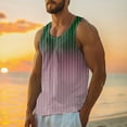 thumbnail image 2 of HCNTES Men's Cotton Tank Top Shirts Casual Sleeveless Beach Vest Tops Tunic for Running Fitness(Pink,M), 2 of 5