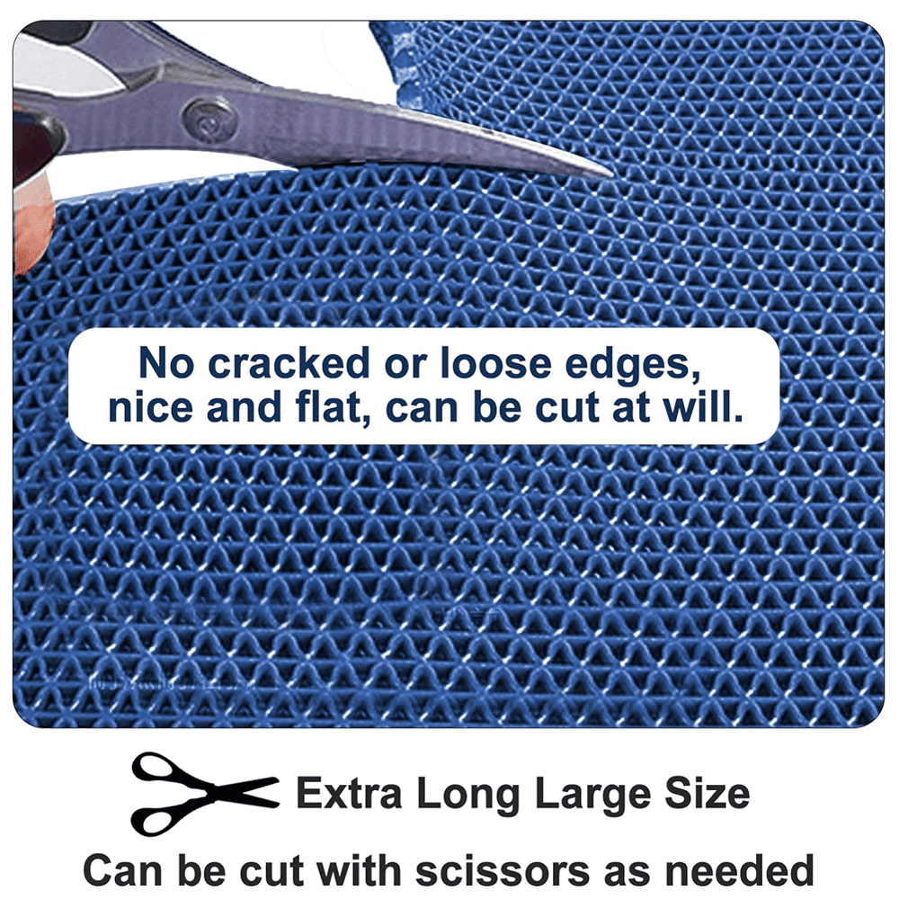 OVYEOFR Drainage Mat, 3 x 16.4Ft PVC UV-Proof Heavy Duty Outdoor Flooring for Wet Areas, Doubles as Restaurant Floor Mats(Blue)