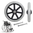 thumbnail image 1 of kurtrusly 2x Roue avant Roulement 8 Pouces pour Fauteuils Roulants Rollators Déambulateurs Gris, 1 of 8