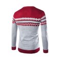 thumbnail image 3 of TFEOQRY Pullover Sweater for Men Casual Comfortable Knitwear Long Sleeved Round Neck Sweater Top Red, 3 of 3