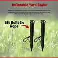 thumbnail image 4 of Lites-Up Brand 8 in. Ground Stakes with 8 ft Rope for Inflatable Outdoor Decorations - Black - Set of 25, 4 of 11