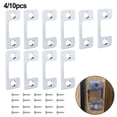 thumbnail image 3 of 10pc Door Strike Plate Adjustable Deadbolt Door Latch Plate Locks with Screws, 3 of 4