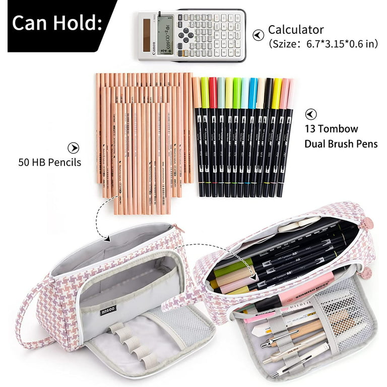 Big Capacity Pencil Case Pouch Pen Case Simple Stationery Bag