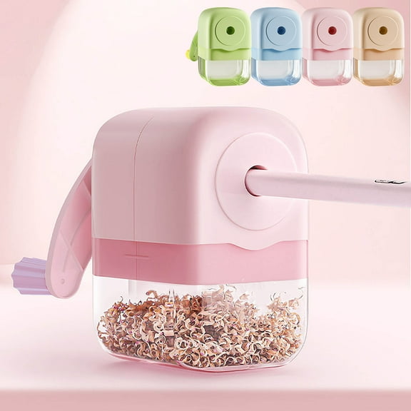 ​​Hand Crank Manual Pencil Sharpener - Compact Portable Desktop Sharpening Tool for Home Office Use, Durable Construction​​