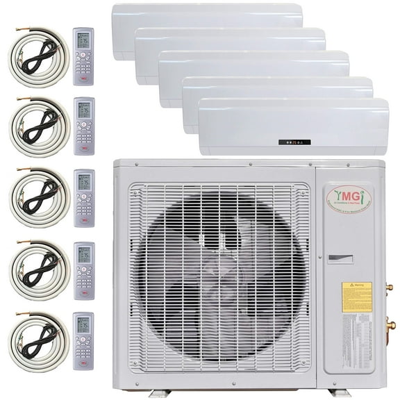 5 Zone Multi Zone Mini Split Ductless Air Conditioner Five Zone 9000 9000 9000 9000 9000 BTU 21 seer