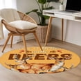 thumbnail image 4 of Round Rug 4Ft Washable Non-Slip, Orange Deer Circle Area Rugs for Living Room Bedroom, Wildlife Animals Rustic Farmhouse Elk Indoor Floor Mats Carpet Runner for Home Decor Aesthetic, 4 of 8
