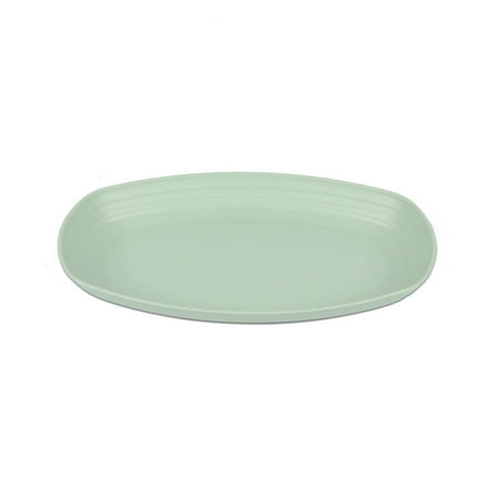 

Biplut Practical Anti-slid Base Food Plate Widely Used Anti-scratch Plastic Meal Plate for Home(Green)