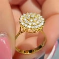thumbnail image 2 of Pretty Engagement 925 Silver,Gold Plated Ring Women Party Gifts Sz 6-10, 2 of 7