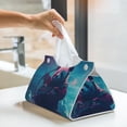 thumbnail image 5 of Goofa DJ Panda Hot Air Balloon Pattern Triangle Square Tissue Box Cover, Modern PVC Leathe Facial Paper Holder,Decorative Holder/Organizer for Bathroom Vanity Countertop, 5 of 9