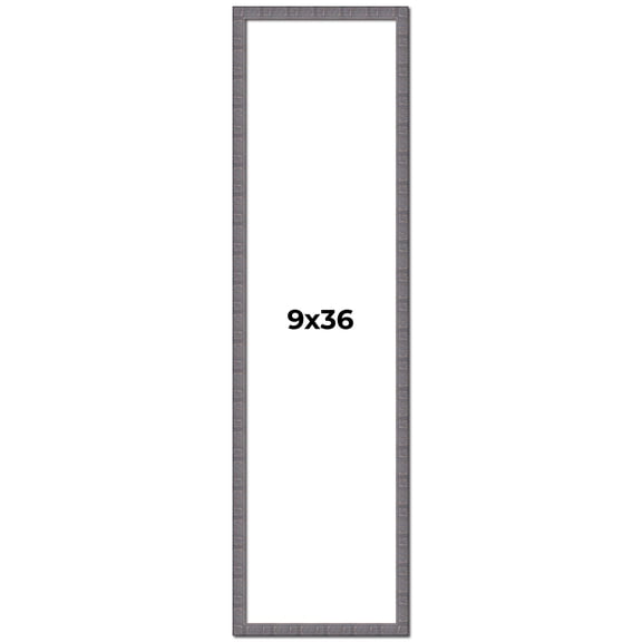9x36 Frame Blue Kingsley Pewter Solid Wood Picture Frame Width 0.75 Inches |Interior Depth 0.5