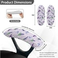 thumbnail image 6 of FKELYI Purple Lavender Butterfly Print 2 Pcs Office Chair Slipcovers Breathable 2 Pcs Armrest Covers Anti-Dust Gaming Chair Cover for Home Office Washable Decoration, 6 of 7