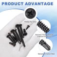 thumbnail image 4 of Uxcell 120Pcs M4.8 x 16mm Pan Head Self Tapping Screws for Metal, Black, 4 of 6