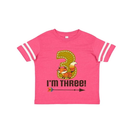 

Inktastic 3rd Birthday Tribal Fox 3 Year Old Gift Toddler Boy or Toddler Girl T-Shirt