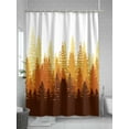 thumbnail image 5 of Shower Curtain Forest Tree Shower Curtains for Bathroom, Waterproof Polyester Shower Curtain Set with Hooks, Small Stall Size 36" x 72" Misty Forest Tree Silhouette Nature, 5 of 6