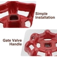thumbnail image 3 of OULII 12Pcs Ball Hand Wheel Red Cast Iron Shutoff Handles for Easy Open Close, 3 of 7