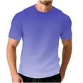 thumbnail image 5 of Waffleknit T Shirts for Men Big & Tall S-5X Plus Size Short Sleeve Tees Tops Mens Pullover Stretchy Crewneck Gradient Printed Workout Tshirts Shirt, 5 of 6