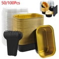 thumbnail image 2 of 50/100pcs Mini Aluminum Foil Cake Pans with Lids & Spoons – Disposable Baking Cups for Muffins, Loaves, Chocolates & Party Favors – Reusable Kitchen Bakeware Set, 2 of 11