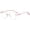Rose Gold Pink, variant on Clear Lens Rimless Glasses Female Metal Trendy  Eye Glasses Frame Women Eyewear