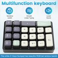 thumbnail image 4 of Teclado Numérico Mecánico Inalámbrico de 21 Teclas RGB, 3 BT/2,4 GHz/Tipo C, con Cable, Teclas Transparentes Intercambiables en Caliente., 4 of 8