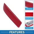 thumbnail image 4 of Unique Bargains Rear Left Side Bumper Reflector Side Marker No.8192013022/8192013020 for Toyota RAV4 2006-2012 Red, 4 of 6