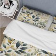 thumbnail image 4 of Designart "Leaves In Tranquil Arrangement III" Green Plants Bedding Covert Set - Bohemian & Eclectic Bed Set With 2 Shams, 4 of 5