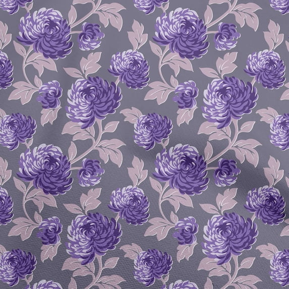 oneOone Viscose Chiffon Purple Fabric Floral Sewing Craft Projects Fabric Prints By Yard 42 Inch Wide