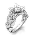 thumbnail image 1 of Womens White Gold Filled Cz Round Ring, 1 of 4