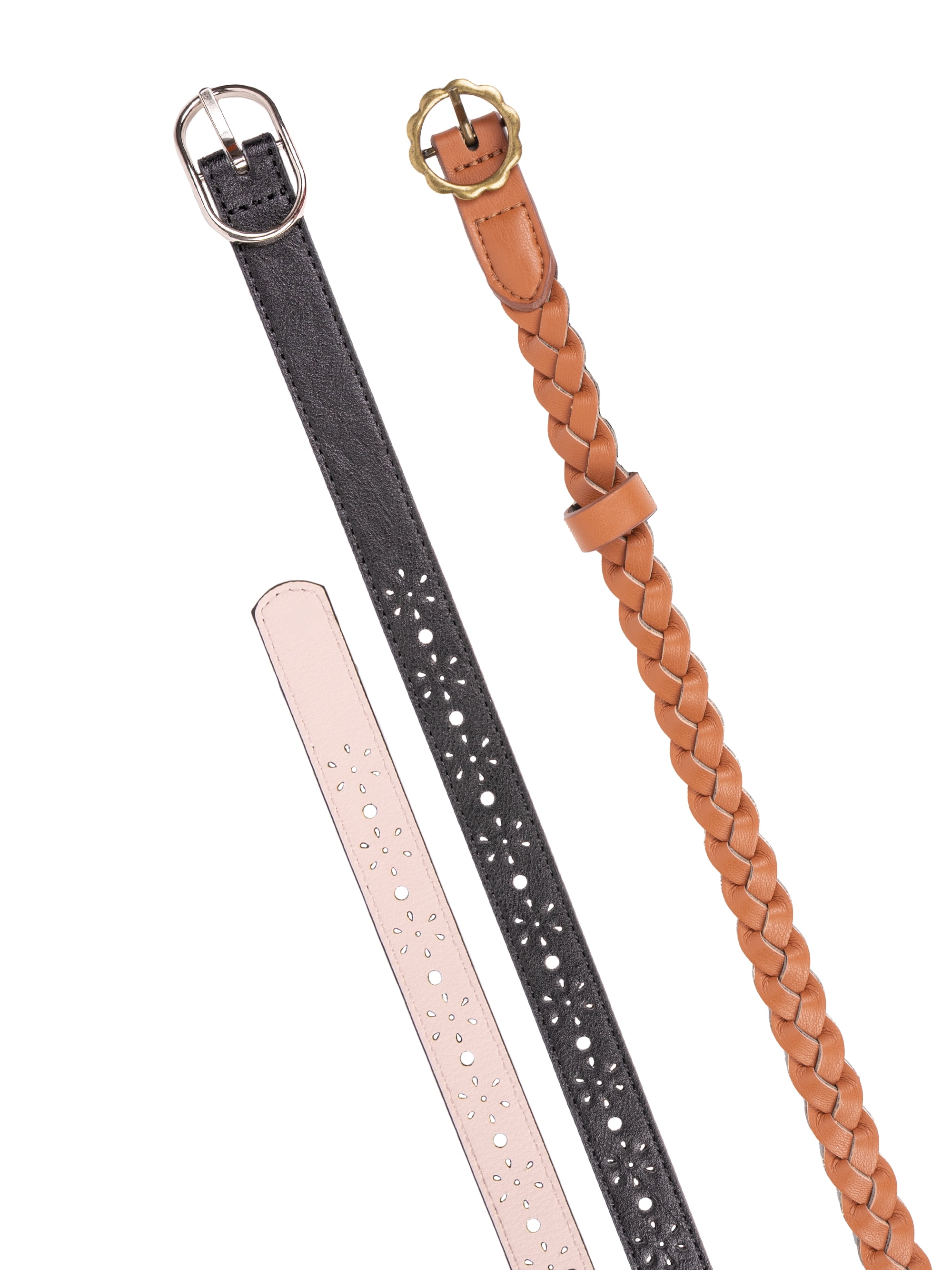 Wonder Nation Girls Fashion Belts, 2-pack, Sizes XS-XXL