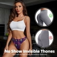 thumbnail image 4 of Thongs for Women - Funny Ice Cream Print Purple No Show Seamless Womens Thongs Underwear, Soft Stretch G String Thongs for Women,Cuteness Ladies Thong Bikini Panties Briefs, 4 of 5
