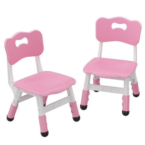 Yeshouse Set de 2 sillas infantiles ajustables en 3 alturas, plástico resistente, 82 kg, antideslizantes