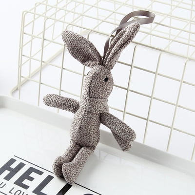 

Toyella Plush Toy Wishing Rabbit Doll New Linen Doll Pendant Dark Grey