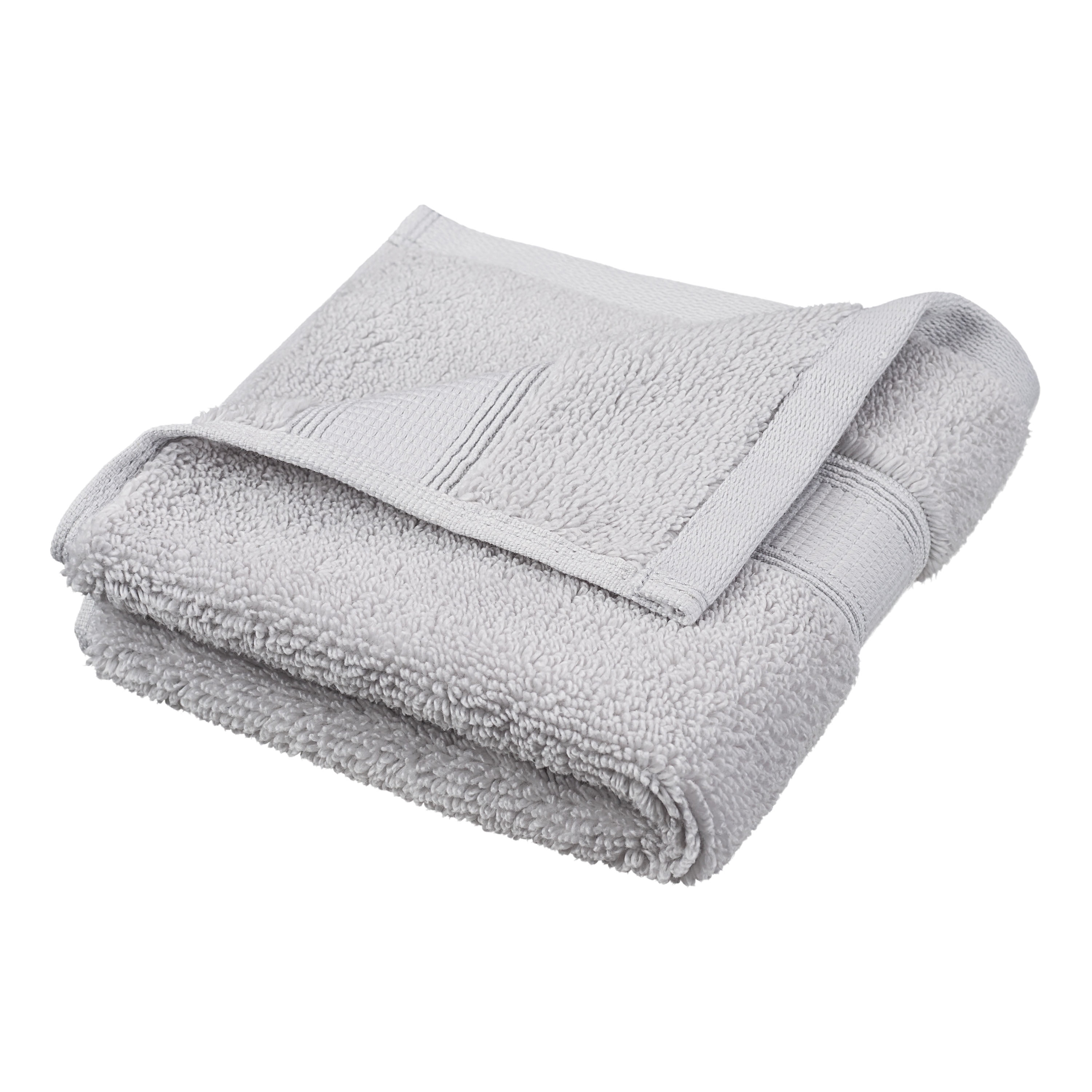 Hotel Style Egyptian Cotton Washcloth, Platinum Silver