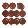 thumbnail image 1 of Juego de discos de lijado para pulir metales y madera, abrasivo de óxido de aluminio con compatibilidad universal para lijadora orbital (80 piezas), 1 of 5