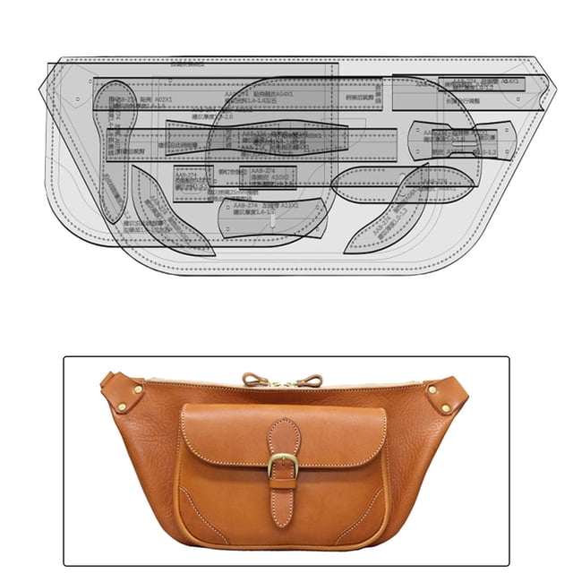 Bolso de pecho Perfecl Plantilla de Acrílico Bolso de mano reutilizable Diseño de bolso de hombro Plantilla de mosaico