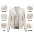 thumbnail image 3 of U.Vomade Mode Veste Automne Hiver pour Femmes Décontractée Couleur Unie Veste en Coton Fine, 3 of 6