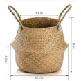 thumbnail image 2 of Woven Seagrass Plant Basket,Topboutique Hand Storage Basket with Handles,Grocery Basket for Laundry and Picnic,Plant Basket for Home Decor and Plant Pot Cover,2 Pcs, 2 of 8