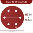 thumbnail image 3 of Awutzut 9 Inch 6 Hole Sanding Discs 400 Grit Hook and Loop for Drywall Sander 15PCS, 3 of 7