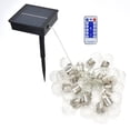 thumbnail image 1 of Guirnalda de luces solares de 6 m, 20 LED, decorativa, con mando a distancia, para jardín exterior, luz cálida., 1 of 14