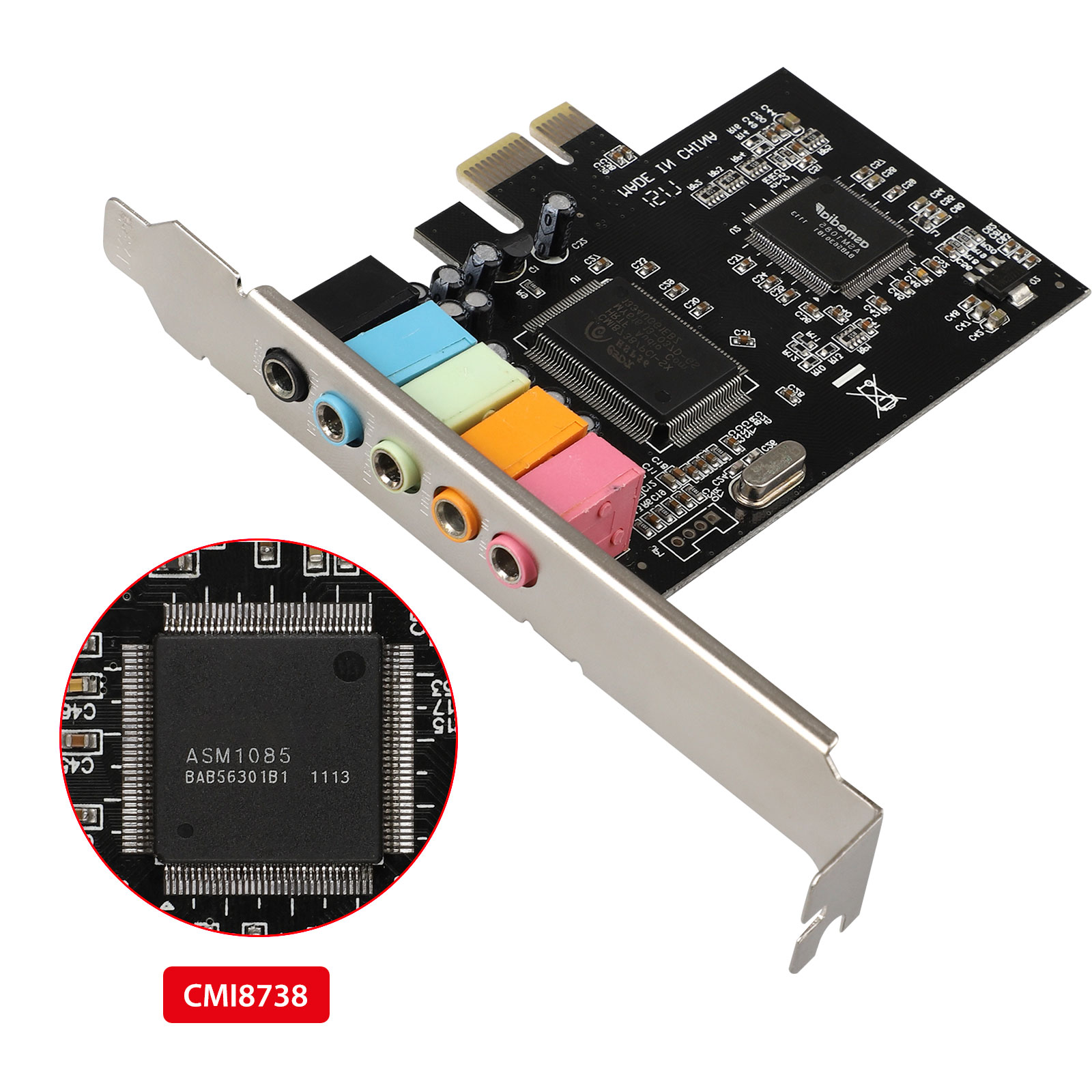 TSV PCIe Sound Card for PC Windows 10, PCI Express Desktop Sound