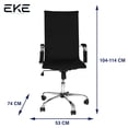 thumbnail image 2 of Silla Ejecutiva Ergonómica con Ruedas y Descansabrazos Cromados – Altura Ajustable, 2 of 9
