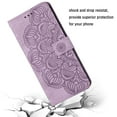 thumbnail image 4 of Samsung A32 Case 4G, Slim Mandala Pattern Embossed Wallet Card Slot PU Leather Magnetic Closure Kickstand Folio Stand with Strap Case For Samsung Galaxy A32 4G,Purple, 4 of 11
