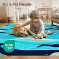 thumbnail image 4 of ODIKA 5'x7' Washable Area Rug Whale Wave Abstract Current Beachy Ocean Funky Bathroom Nautical Refined for Dining Room, Under Table, Home Office, Non-Slip Chair-Friendly, 4 of 7