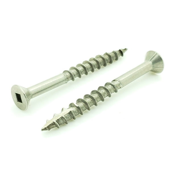 100 Qty 10 x 2" Stainless Steel Fence & Deck Screws Square Drive